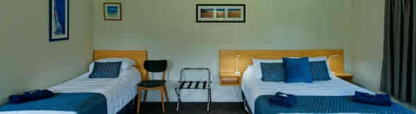 Queen bed or twin accommodation near the start of New Zealand's Abel Tasman Coastal Track