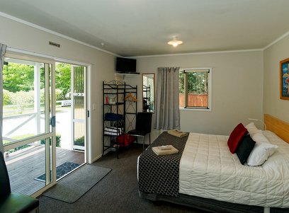 Self-contained chalet near New Zealand's Abel Tasman National Park.